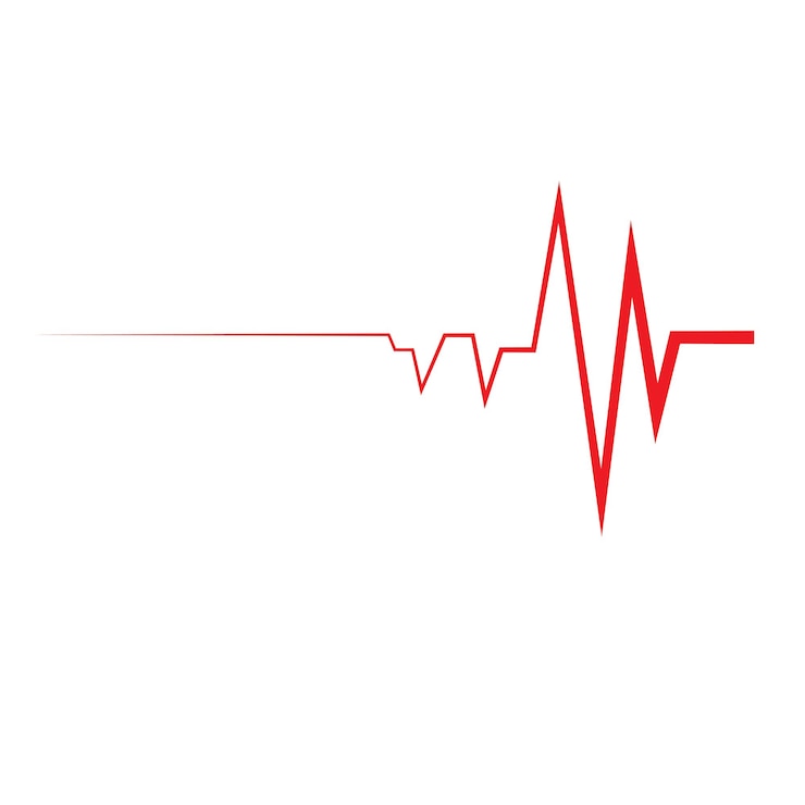 Vettore logo del battito cardiaco
