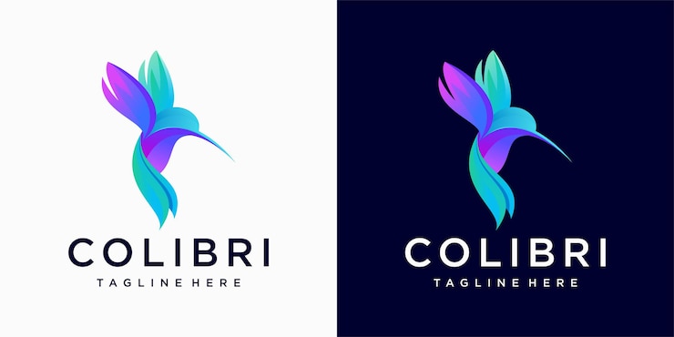 Vettore logo del colibrì
