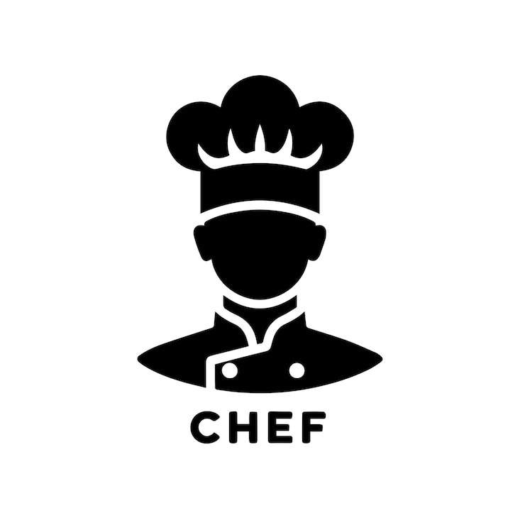 Vettore logo del cuoco vettoriale con uno stile semplice e minimalista