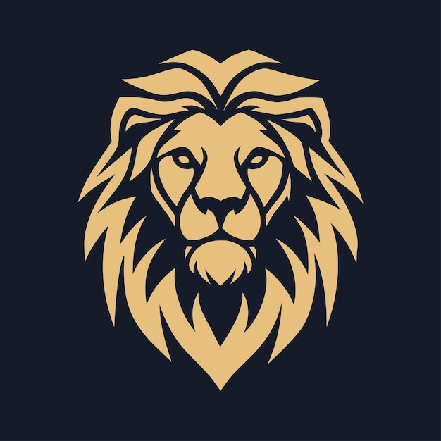 logo del design del vettore del leone