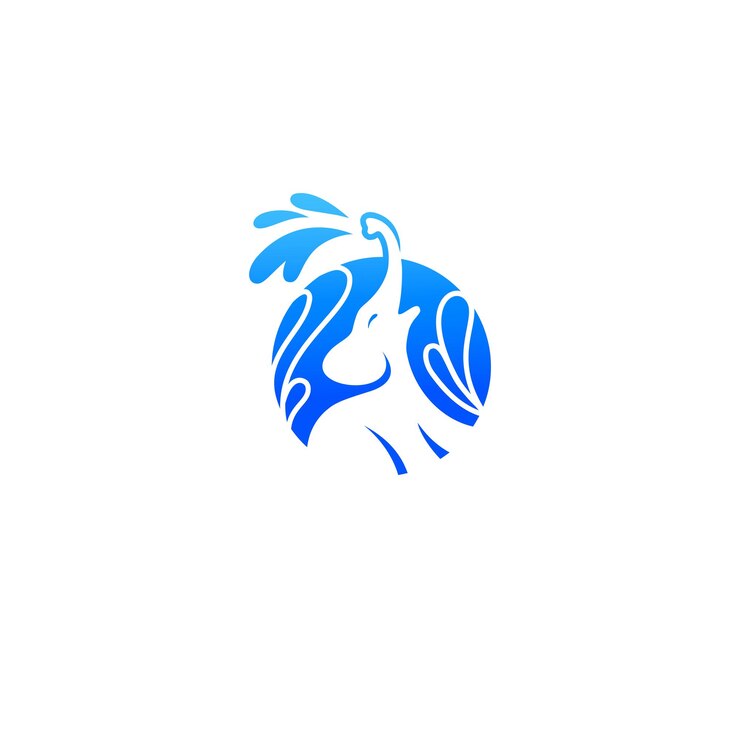Logo del festival di Songkran illustrazione dell'acqua dell'elefante