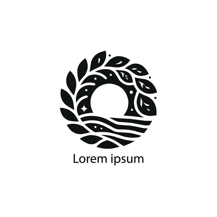 logo del fiorista bella foglia floreale e fiore arte vettoriale icona decorazione grafica