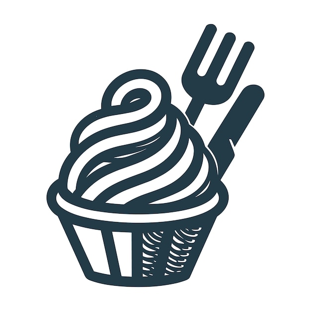 Logo del gelato vettoriale su sfondo bianco