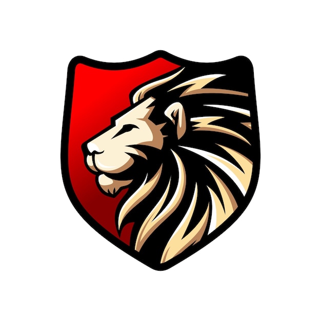 logo del leone in stile e-sport di lusso