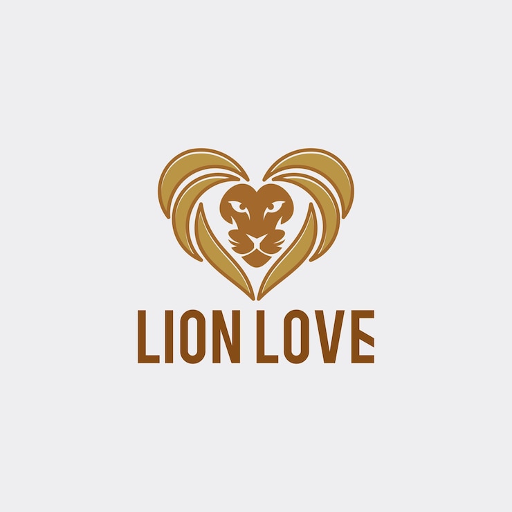 Vettore logo del leone