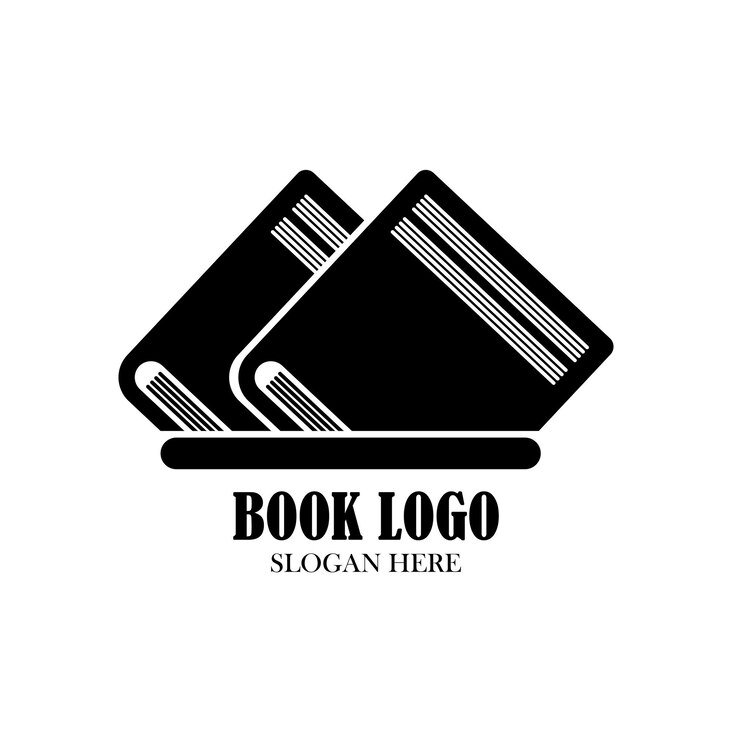 Logo del libro minimalista e moderno per temi educativi e organizzativi Ottimo anche per marchi di loghi aziendali, etichette di icone, ecc