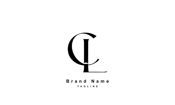 Vettore logo del monogramma della lettera cl design del logo della lettera lc qp alla moda e minimalista