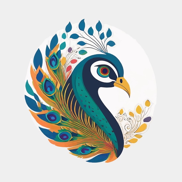 Logo del pavone su sfondo bianco