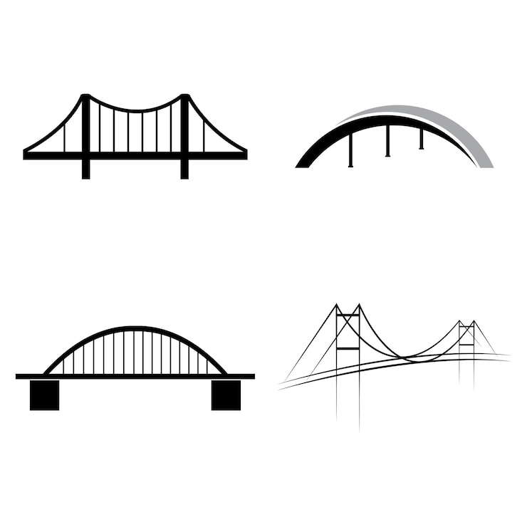 Vettore logo del ponte