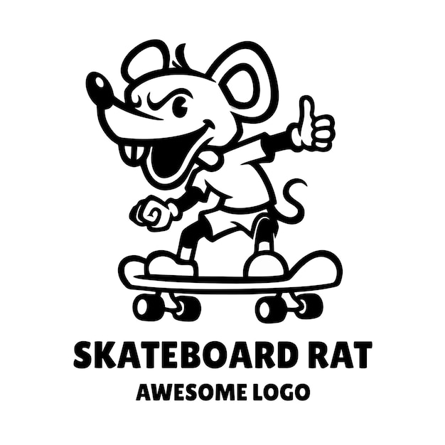 Logo del ratto dello skateboard