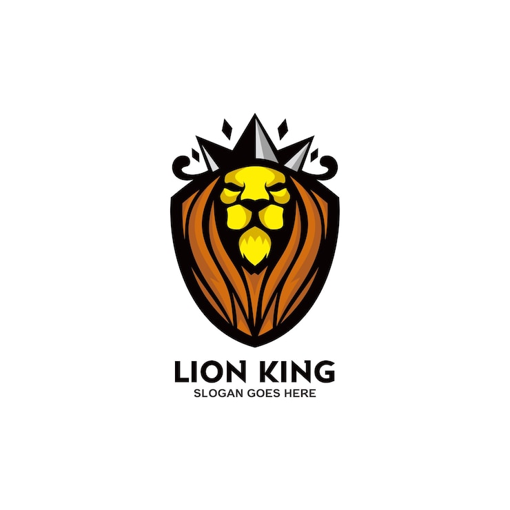 Vettore logo del re leone
