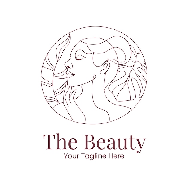 Logo del salone di bellezza disegnato a mano