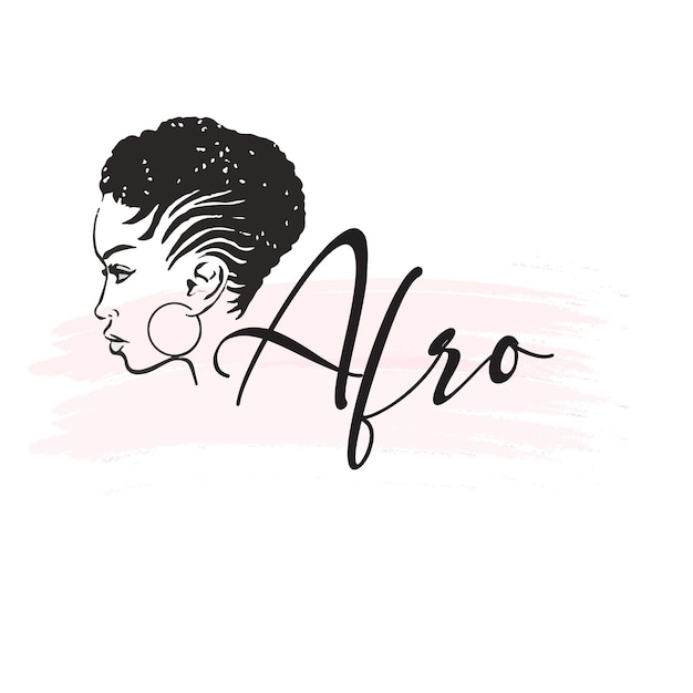 Logo del salone di capelli afro