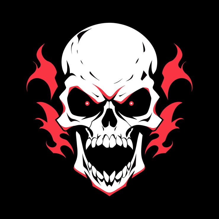 Vettore logo del teschio per l'esport t-shirt del teschio design del logo del teschio adesivo del teschio