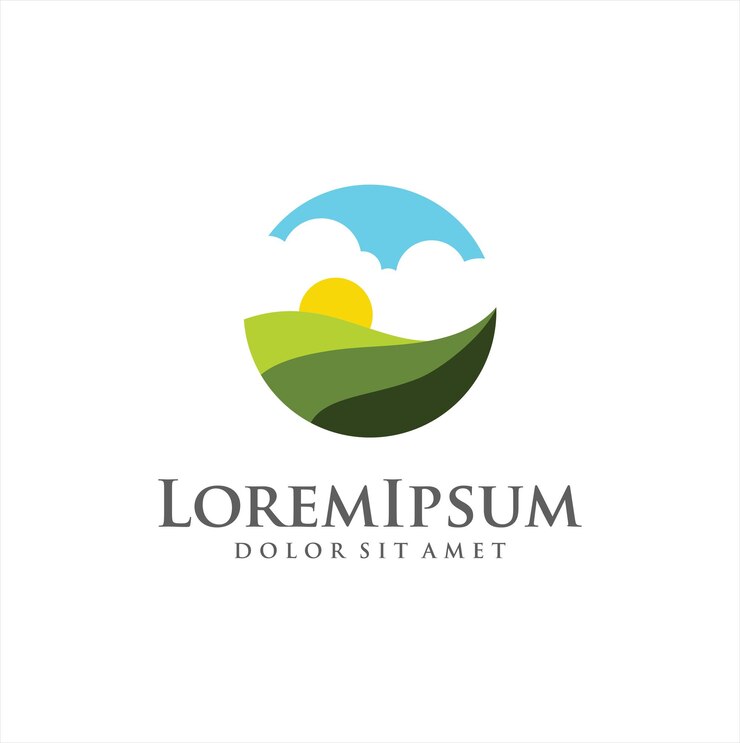 logo dell'agricoltura di giardino emblema concetto di natura