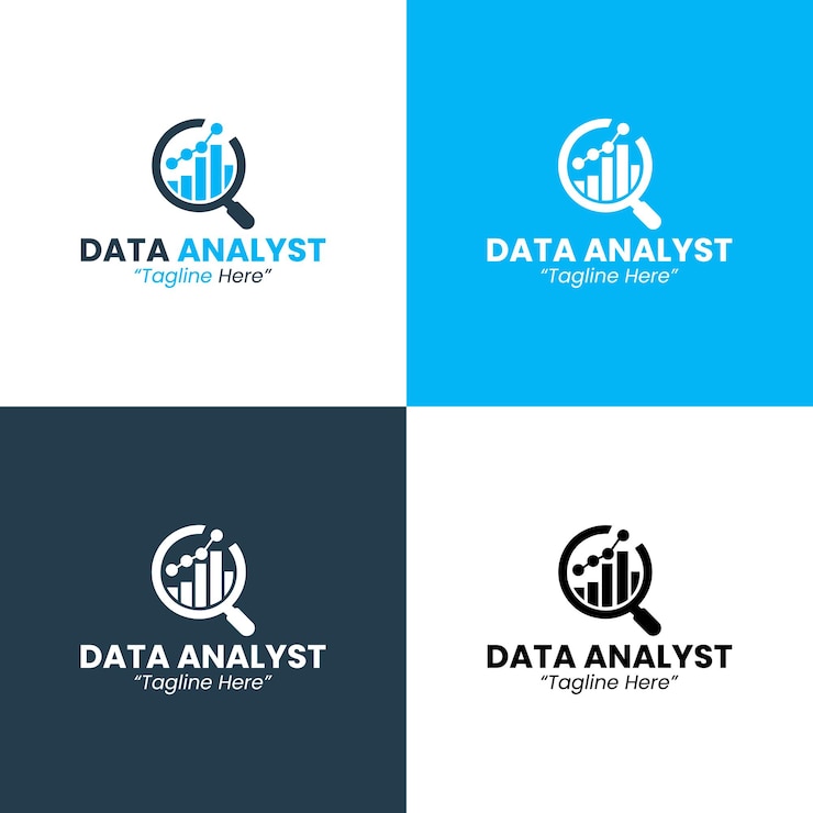 Vettore logo dell'analista dei dati