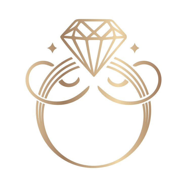 Vettore logo dell'anello di gioielli vettoriale