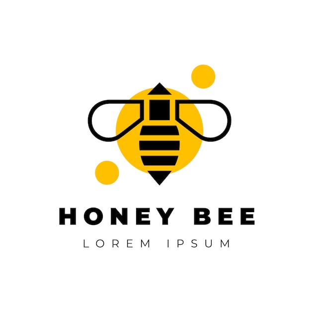 Logo dell'ape con logo del miele