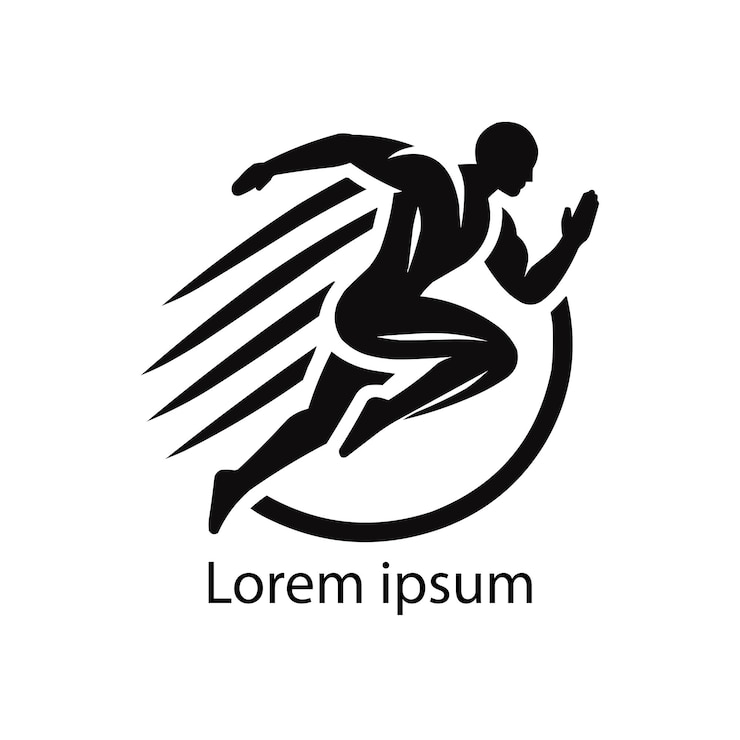 Vettore logo dell'atleta per la vostra azienda