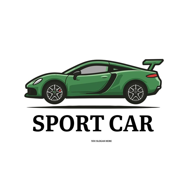 Vettore logo dell'auto sportiva