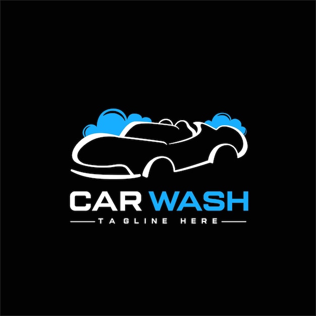 Logo dell'autolavaggio con bolle di sapone