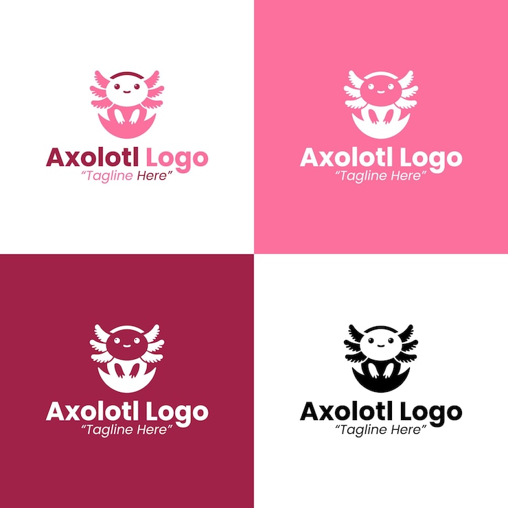 Vettore logo dell'axolotl
