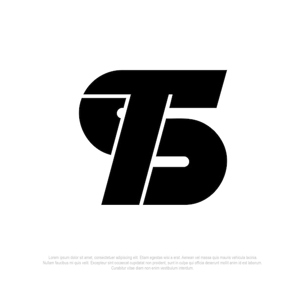 Logo dell'azienda con monogrammi moderni ST