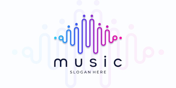 Logo dell'equalizzatore musicale. Icona audio elettronica.