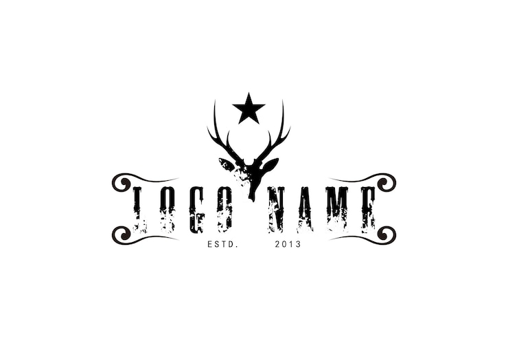 Vettore logo dell'etichetta vintage country occidentale della campagna del ranch