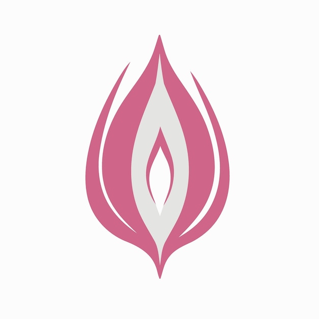 Logo dell'icona della vulva femminile per il tema della salute ginecologica