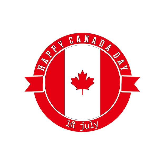 Logo dell'icona felice giornata del Canada