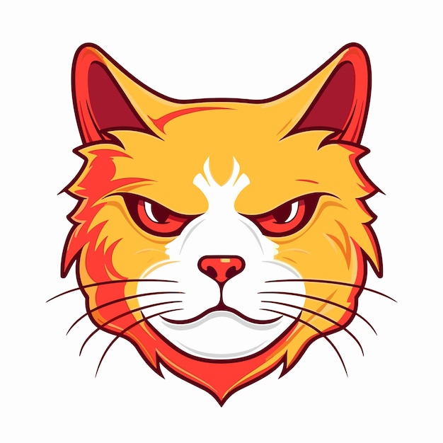 Logo dell'illustrazione dell'avatar della faccia del gatto