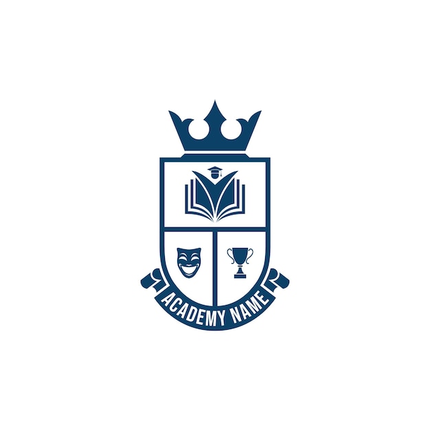logo dell'istruzione logo dell'apprendimento universitario e universitario