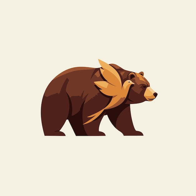 Logo dell'orso e dell'uccello