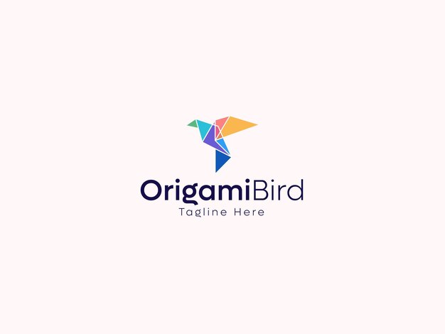 Logo dell'uccello origami