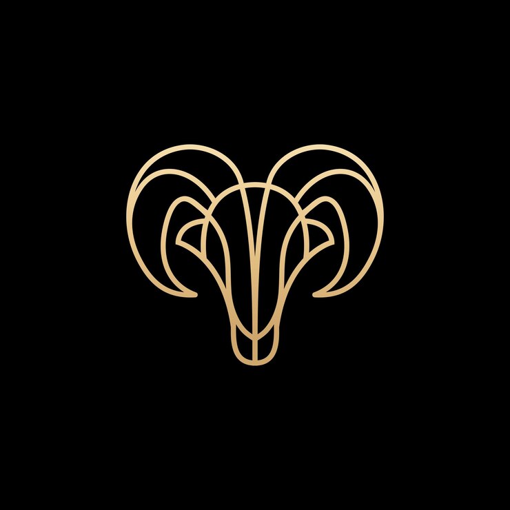 Logo della capra moderna minimalista