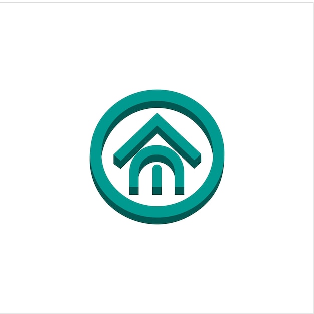 Logo della casa in un cerchio per un logo o un simbolo aziendale