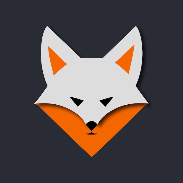 Logo della faccia di volpe vettoriale Fox