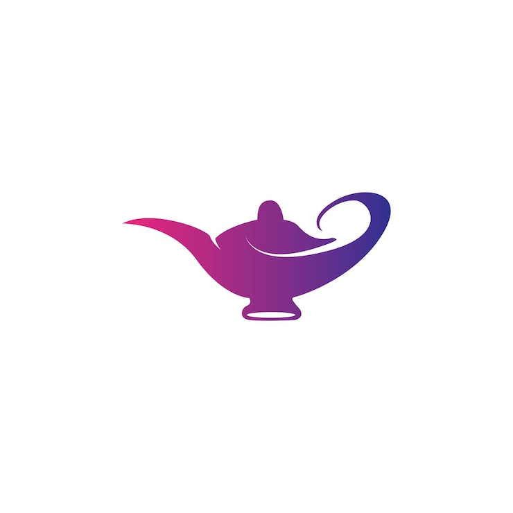 Vettore logo della lampada magica