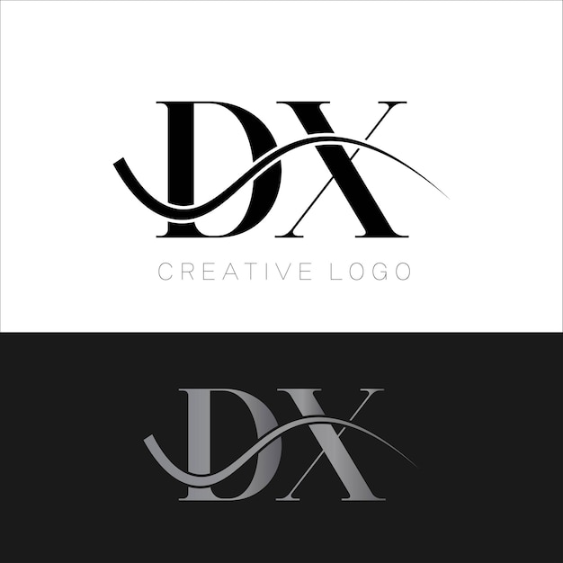 Logo della lettera iniziale DX