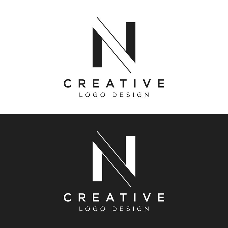 Vettore logo della lettera n iniziale con geometria unica e creativa logo per biglietti da visita o identità del marchio aziendale