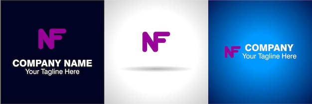 Logo della lettera NF e logo dell'alfabeto NF
