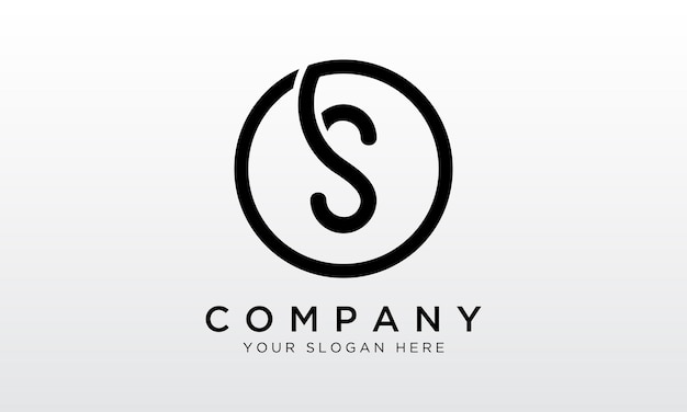 Logo della lettera S iniziale con forma circolare Modello vettoriale di design del logo S creativo unico e moderno