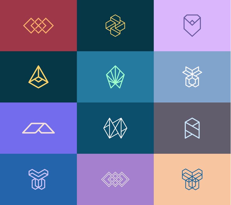 logo della linea geometrica in semplice