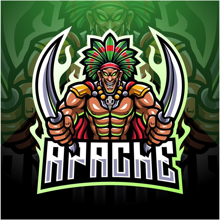 Logo della mascotte capo tribale esport