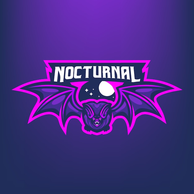 Logo della mascotte del pipistrello