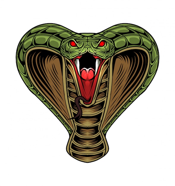 Logo della mascotte della testa di re Cobra