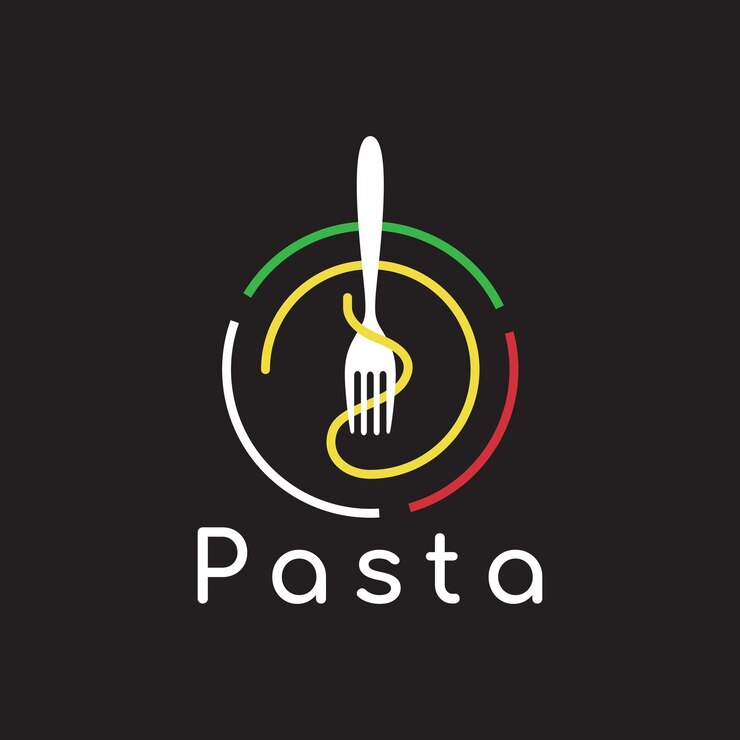 Vettore logo della pasta italiana ristorante grafica vettoriale minimalista moderna