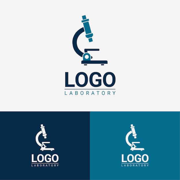 Logo della scienza del design del microscopio