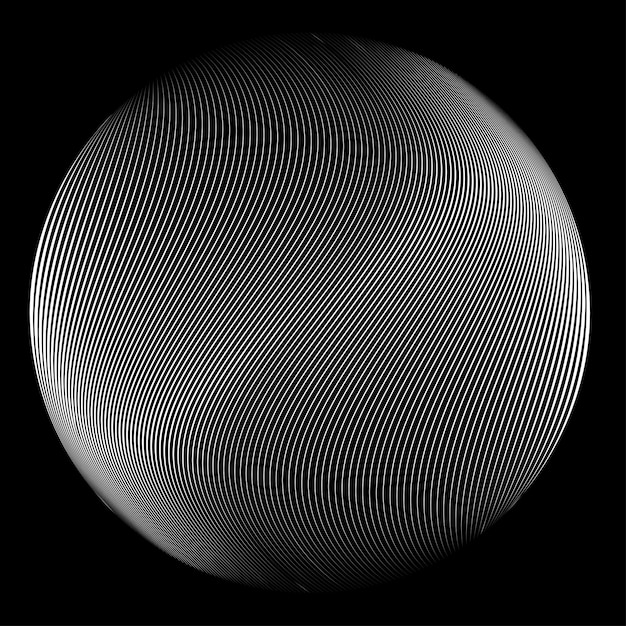 Logo della sfera tecnologica. elemento di design 3d. Forma geometrica astratta. Vettore